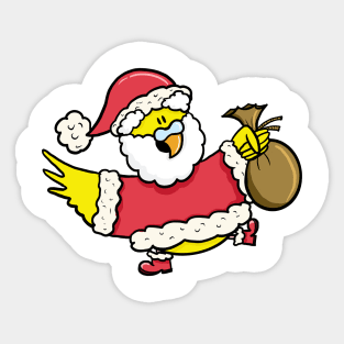 Budgie Santa is Coming to Town! Sticker